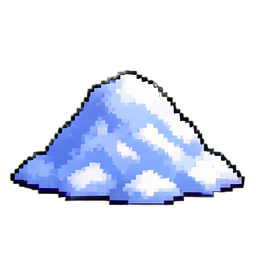 Tas de neige — sprite pixel art 256×256