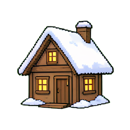 Renacuajo estable de nieve — sprite pixel art 256×256