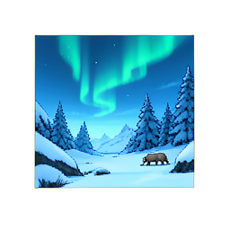 雪の尾根 — 256×256 ピクセルアートスプライト