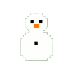 Snowman (Low-Res) - 256x256 pixel art sprite