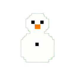 Bonhomme de neige (Basse résolution) — sprite pixel art 256×256