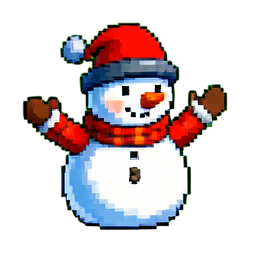 Snowman - 256x256 pixel art sprite