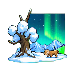 Branche d'Hibou — sprite pixel art 256×256