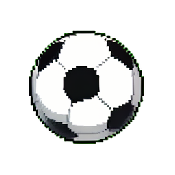 Ballon de Soccer Classique — sprite pixel art 256×256