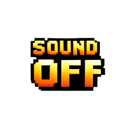 Icône couper le son — sprite pixel art 256×256