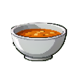 Cuenco de sopa profundo — sprite pixel art 256×256