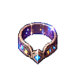 Collier d'Intelligence Scintillant — sprite pixel art 256×256