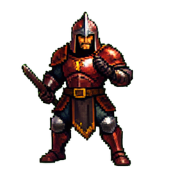 スパルタン戦士 — 256×256 ピクセルアートスプライト