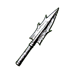 창 (1-Bit) — 256×256 픽셀 아트 스프라이트