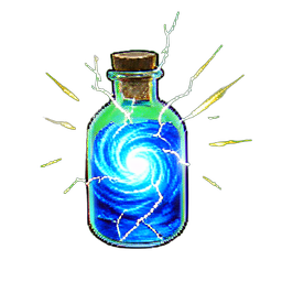 Potion de vitesse (VFX) — sprite pixel art 256×256
