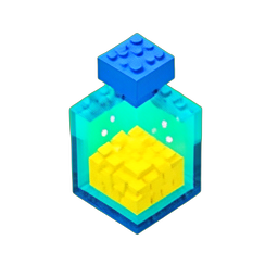 Potion de Vitesse (Voxel) — sprite pixel art 256×256