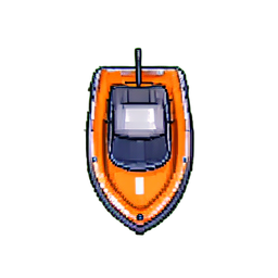 Speedboat Motor — 256×256 pixel art sprite