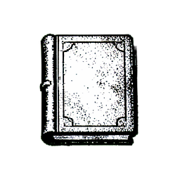 Spell Tome (1-Bit) - 256x256 pixel art sprite