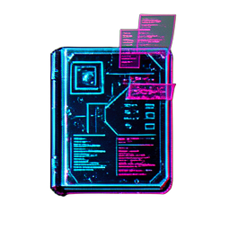 Spell Tome (Cyberpunk) - 256x256 pixel art sprite