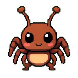 Jardín de arañas — sprite pixel art 256×256