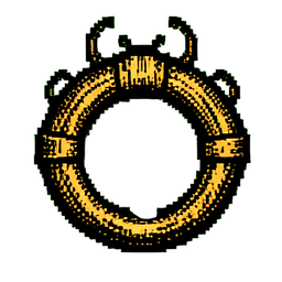Bague en plastique d'araignée — sprite pixel art 256×256