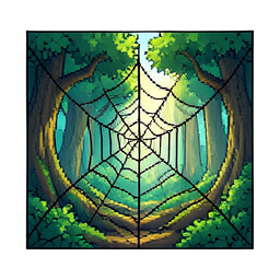 Teia Esticada — sprite pixel art 256×256