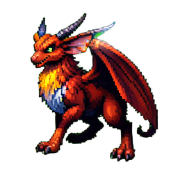 GeistGriffin — 256×256 Pixel-Art-Sprite
