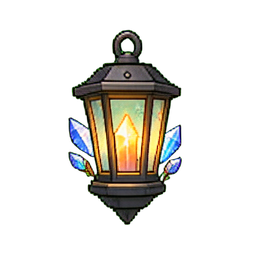 Geistlampe-Schweben — 256×256 Pixel-Art-Sprite