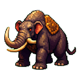 Mammouth spirituel — sprite pixel art 256×256