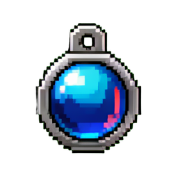 Pendentif de sphère spirituelle — sprite pixel art 256×256