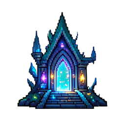 精霊の祠 — 256×256 ピクセルアートスプライト