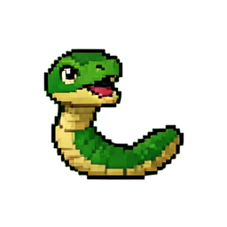 バネのヘビ — 256×256 ピクセルアートスプライト