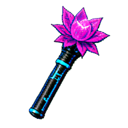 Staff Druid (Cyberpunk) - 256x256 pixel art sprite