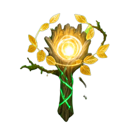 Druide de Bâton (HD-2D) — sprite pixel art 256×256