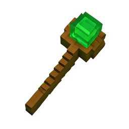 Druide du Bâton (Voxel) — sprite pixel art 256×256