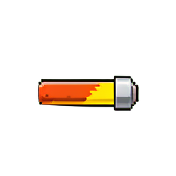 Barra de resistencia relámpago — sprite pixel art 256×256