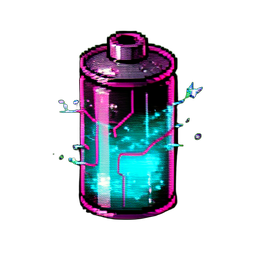 Stamina Potion (Cyberpunk) - 256x256 pixel art sprite