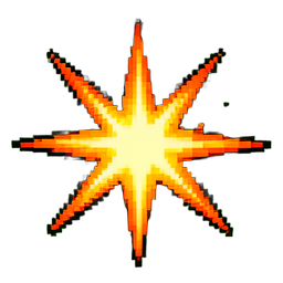 Sternsexplosion — 256×256 Pixel-Art-Sprite