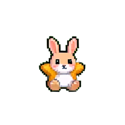 Coelho lunar — sprite pixel art 256×256