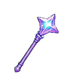 Star Sapphire Wand — 256×256 pixel art sprite