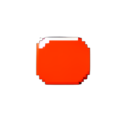 Buff de ataque de estado rojo — sprite pixel art 256×256