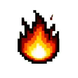 Status Icon Burn - 256x256 pixel art sprite