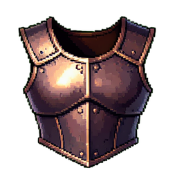 Stahlbrustpanzer — 256×256 Pixel-Art-Sprite