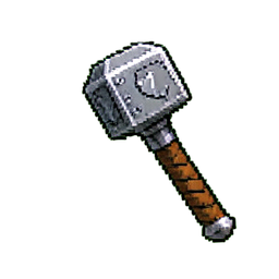 Stahlkeule — 256×256 Pixel-Art-Sprite