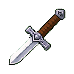 Stahldolch — 256×256 Pixel-Art-Sprite