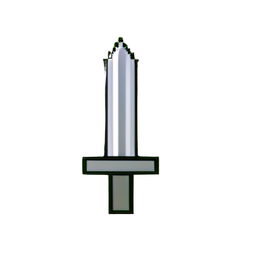 Steel Sword (Low-Res) - 256x256 pixel art sprite