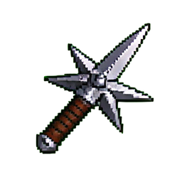 Estrella Lanzada de Acero — sprite pixel art 256×256