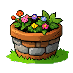 Bacia de Piedra para Ave — sprite pixel art 256×256