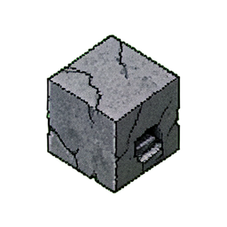 Stone Block (16-Bit) - 256x256 pixel art sprite
