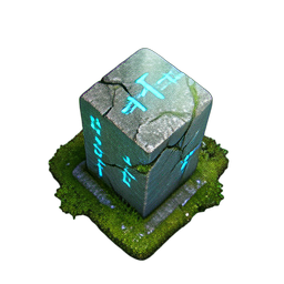 Stone Block (HD-2D) - 256x256 pixel art sprite