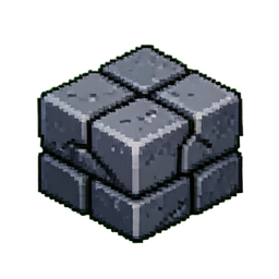Bloc de pierre — sprite pixel art 256×256