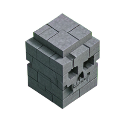 Geschliffener Stein (Voxel) — 256×256 Pixel-Art-Sprite