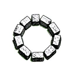 Steinkreis (1-Bit) — 256×256 Pixel-Art-Sprite