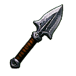 Stein-Dolch — 256×256 Pixel-Art-Sprite