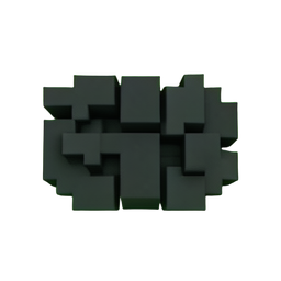 Stein Dunkel (Voxel) — 256×256 Pixel-Art-Sprite